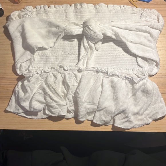 White strapless open back blouse - Picture 2 of 2